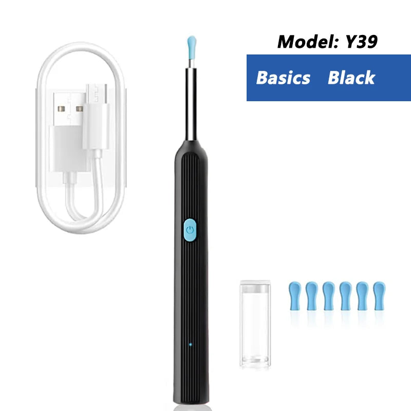 Visual Ear Wax Cleaner with Camera Safe Earwax Removal Endoscope with 5M Camera Luminous Otoscope Ear Cleaning Tools Ear Care