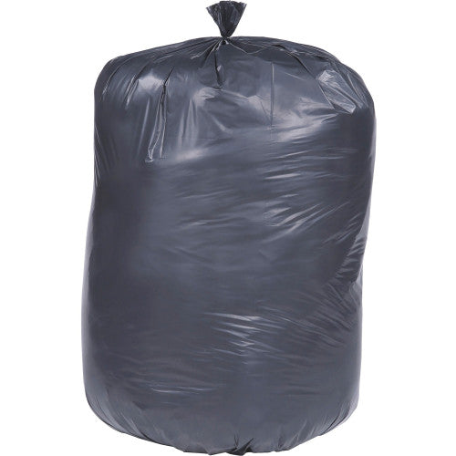 AbilityOne 8105013862410, SKILCRAFT Recycled Content Trash Can Liners, 60 gal, 1.5 mil, 36" x 58", Black/Brown, 100/Carton
