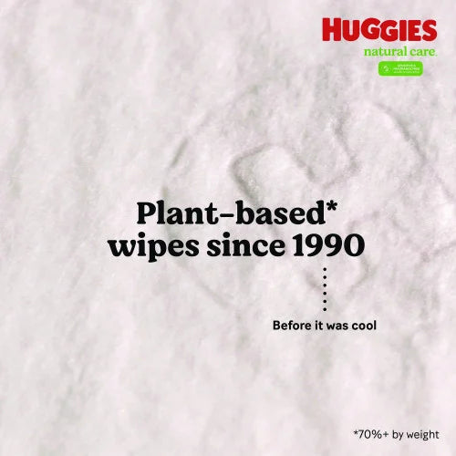 Huggies Natural Care Sensitive Baby Wipes, Unscented, White, 64/Pack, 12 Packs/Carton (51079)
