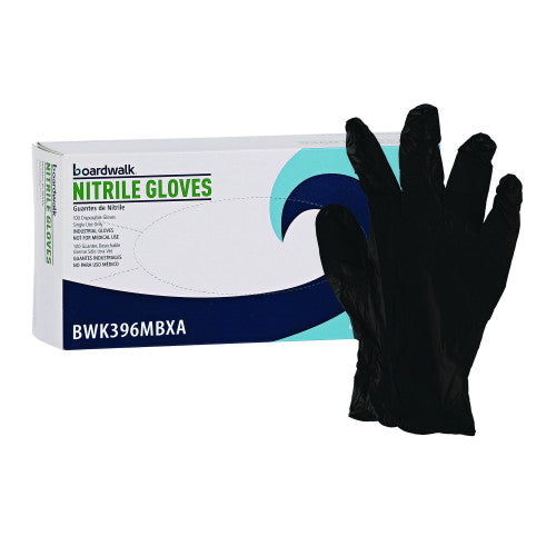Boardwalk® Disp Powder-Free Nitrile Gloves, M, Blk, 4.4 mil, 1000/CT (BWK396MCTA)