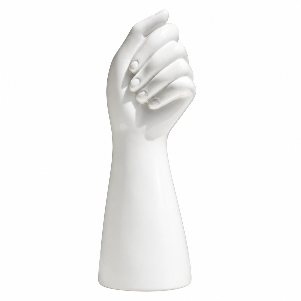 Hand-Shaped Ceramic Vase