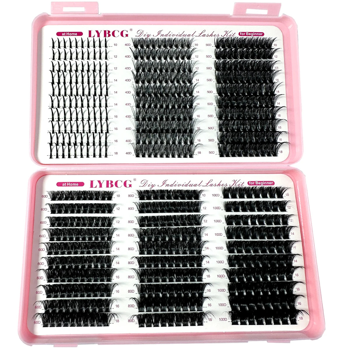 Pestañas individuales con efecto de pinchos, pestañas postizas en racimo, kit de racimos de pestañas curvatura D 10-20MM para extensiones de pestañas caseras, 6 estilos de racimos de pestañas