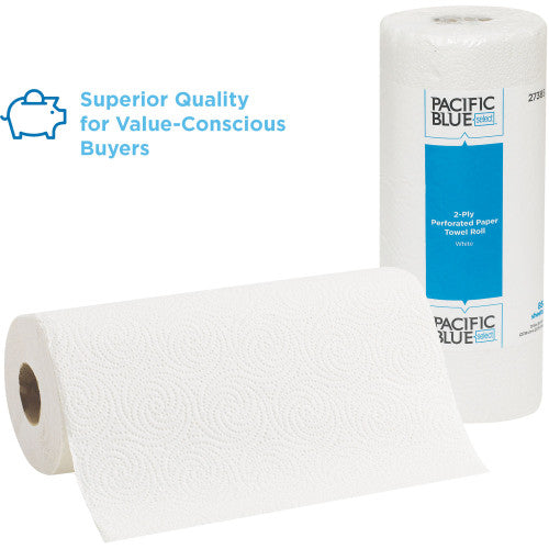Pacific Blue® Select Kitchen Paper Towels, 2-Ply, 11 x 8.8, 85 Sheets, 30 Rolls (27385)