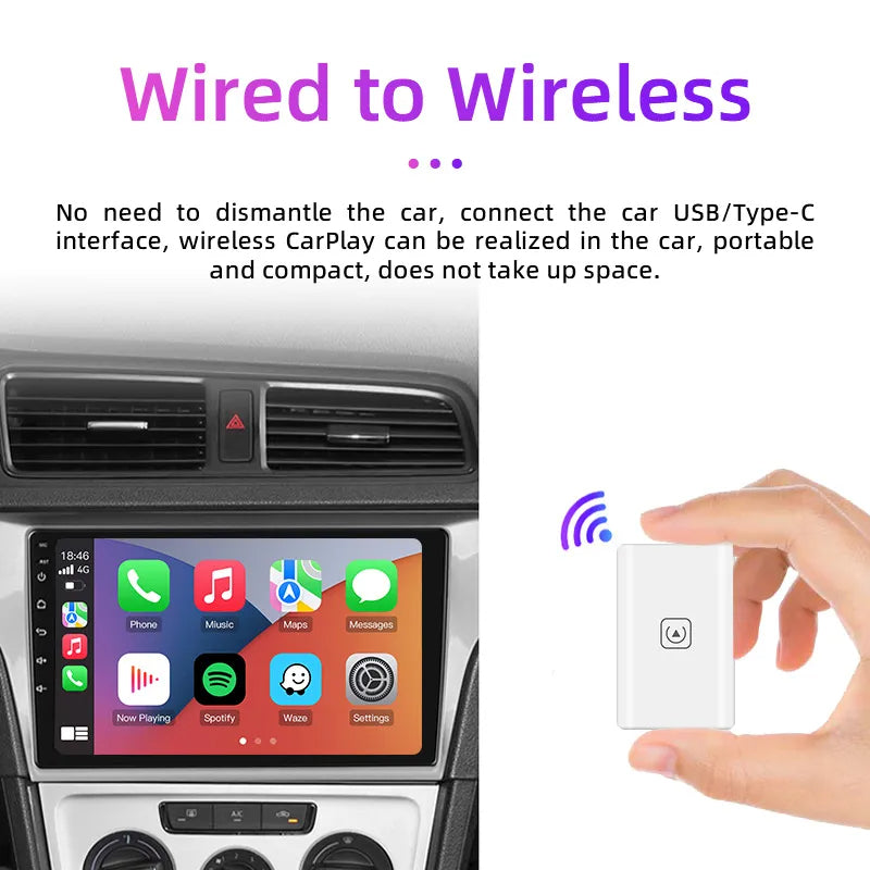 Adaptador CarPlay sem fio para Apple