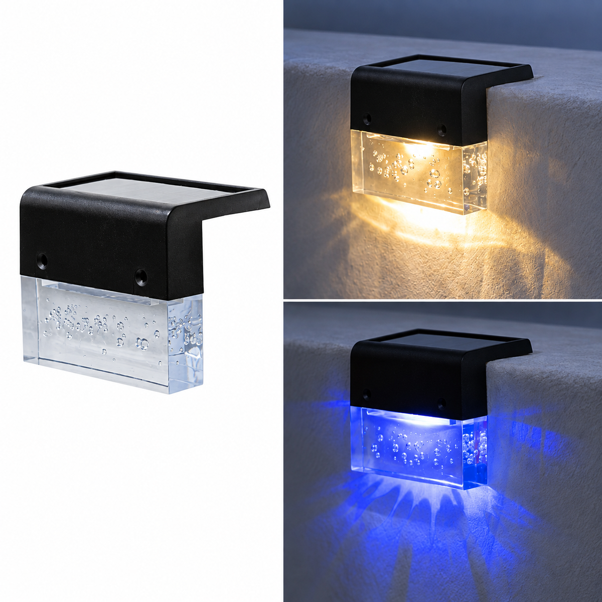Luz solar de acento para escalones