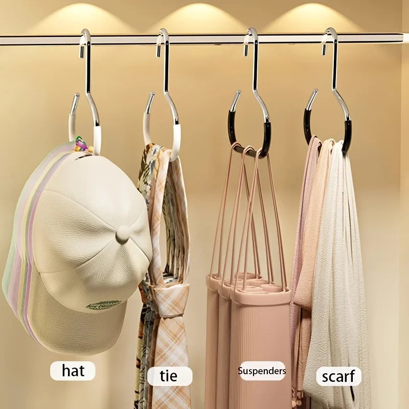 1/2/5pcsVersatile Manganese Steel Round Hook - Perfect for Hats, Ties, Scarves & Bags, Strong Load-Bearing, Non-Deformable