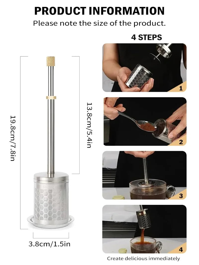 Filtro de Café e Chá de Aço Inoxidável Reutilizável