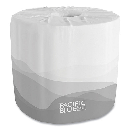 Georgia Pacific Professional Pacific Blue Basic Bathroom Tissue, Septic Safe, 2-Ply, White, 550 Sheets/Roll, 80 Rolls/Carton (1988001)