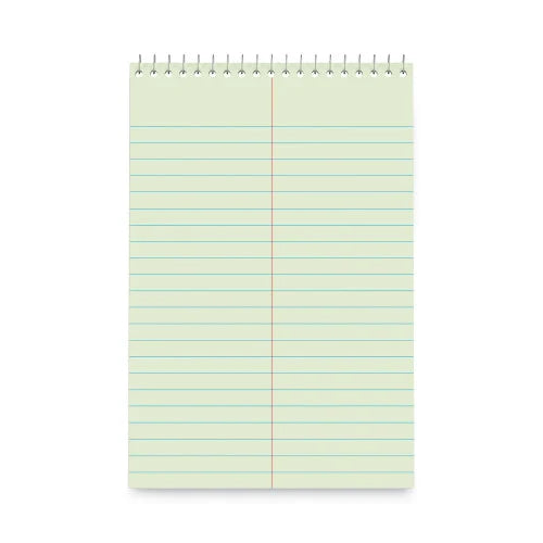 Universal Steno Pads, Gregg Rule, Red Cover, 80 Green-Tint 6 x 9 Sheets, 6/Pack (UNV86920PK)