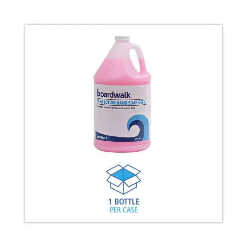 Boardwalk® Mild Cleansing Pink Lotion Soap, Cherry, 1 Gallon (BWK410EA)