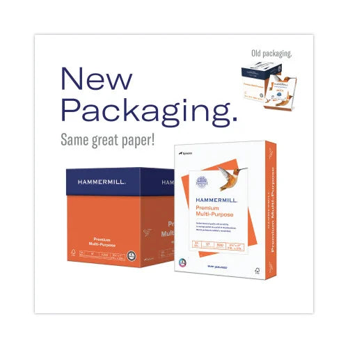 Hammermill Premium Multipurpose Print Paper, 97 Bright, 24 lb Bond Weight, 8.5 x 11, White, 500 Sheets/Ream, 5 Reams/Carton (105810)