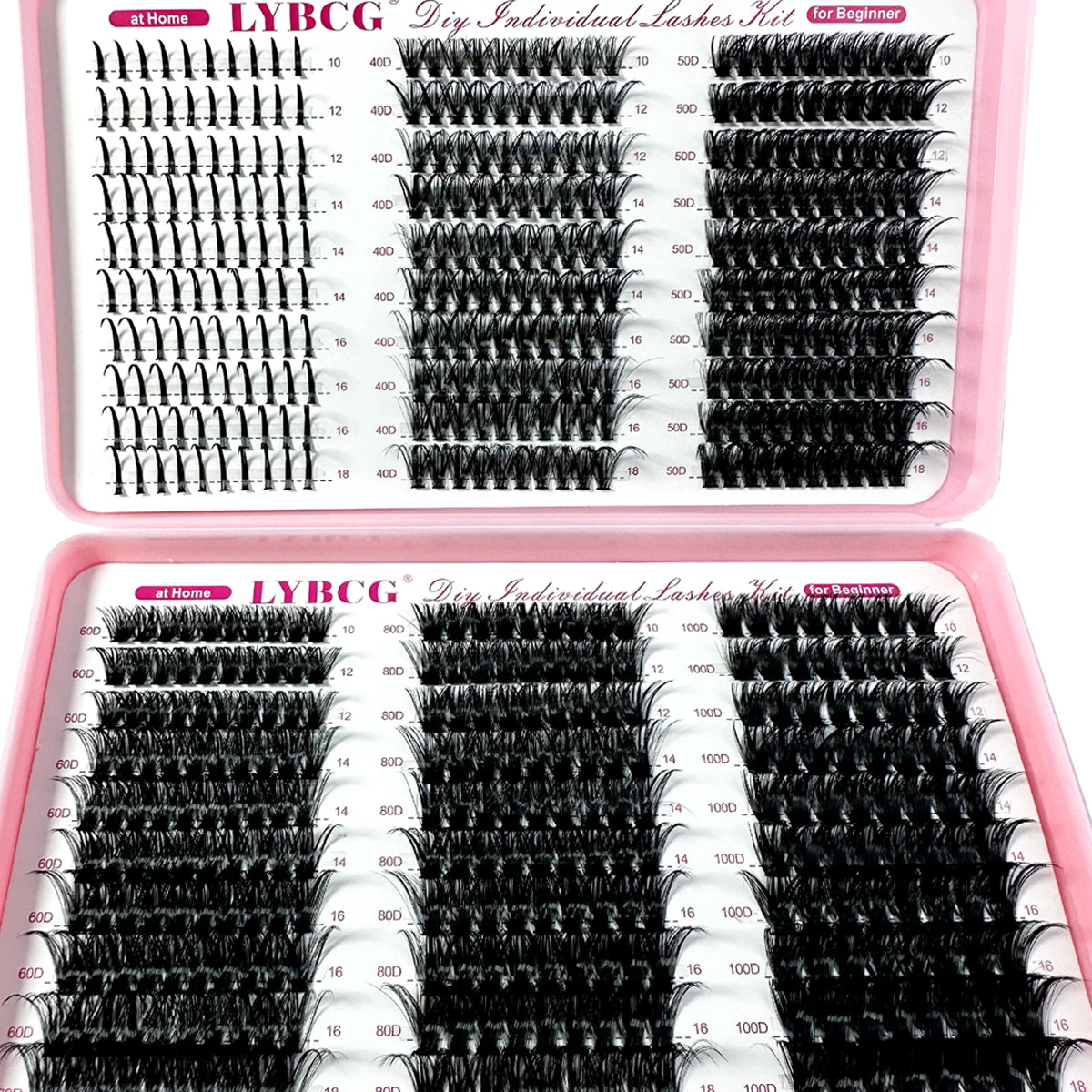 Pestañas individuales con efecto de pinchos, pestañas postizas en racimo, kit de racimos de pestañas curvatura D 10-20MM para extensiones de pestañas caseras, 6 estilos de racimos de pestañas