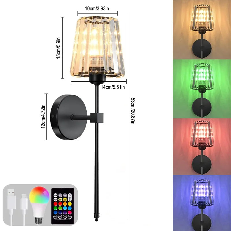 LED RGB Rechargeable Wall Lamp