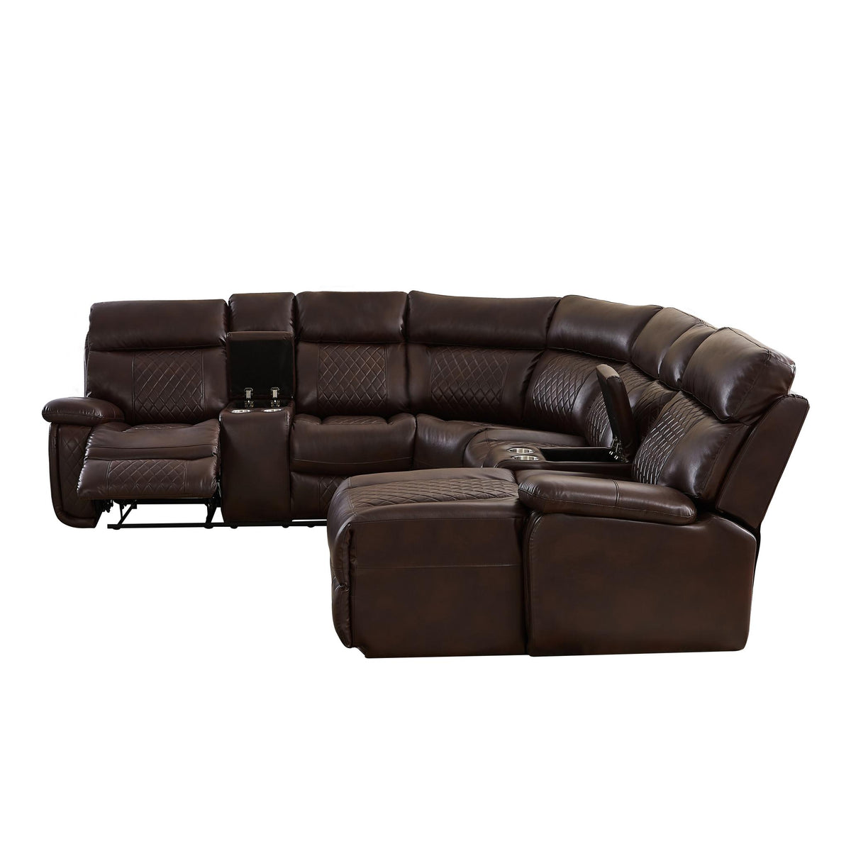 Conjunto de sala de estar reclinável manual seccional (Este produto é um item superdimensionado/LTL)