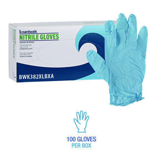 Boardwalk® Disposable Examination Nitrile Gloves, X-Large, Blue, 5 mil, 1000/Carton (BWK382XLCTA)
