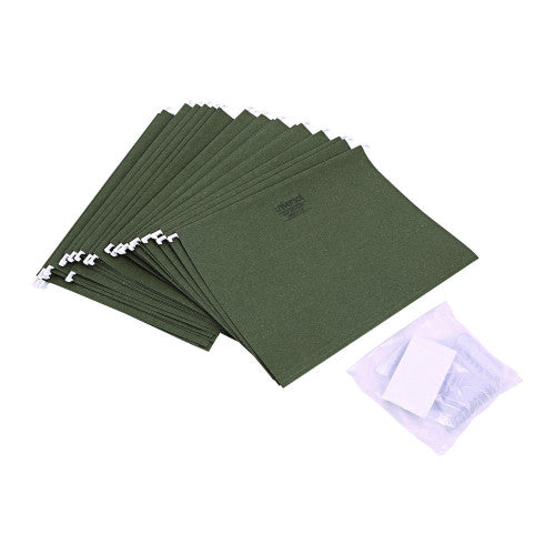 Pastas Suspensas Universal, Tamanho Carta, Abas com Corte 1/5, Verde Padrão, 25/Caixa (UNV14115)