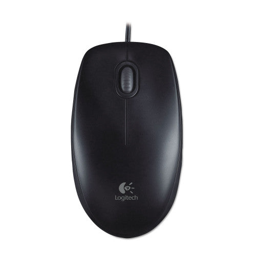 Logitech B100 Optical USB Mouse, USB 2.0, Left/Right Hand Use, Black (910001439)