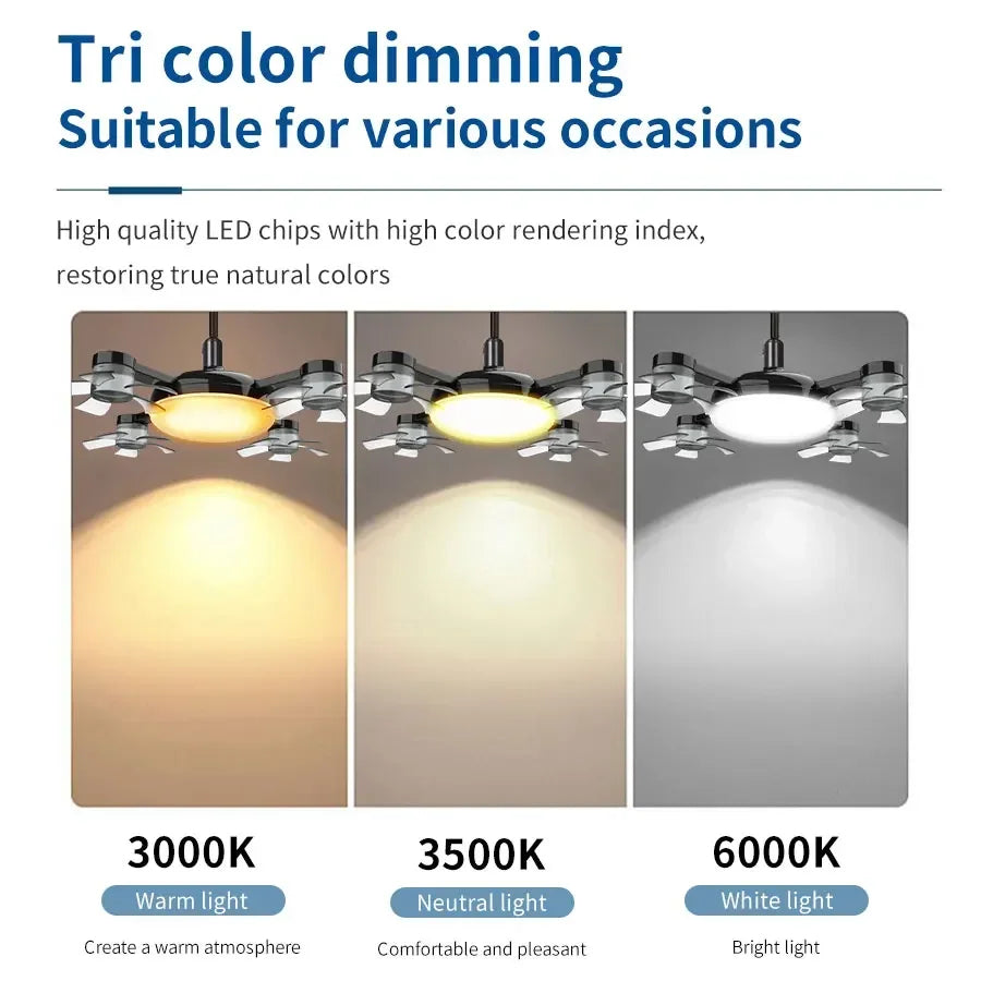 Luminária de Ventilador de Teto com Soquete