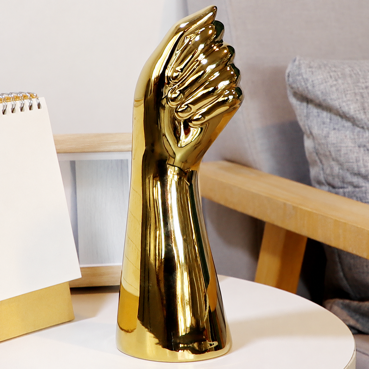Hand-Shaped Ceramic Vase