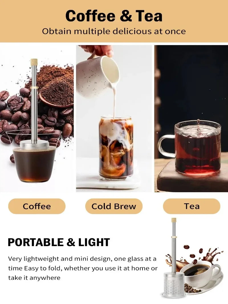 Filtro de Café e Chá de Aço Inoxidável Reutilizável