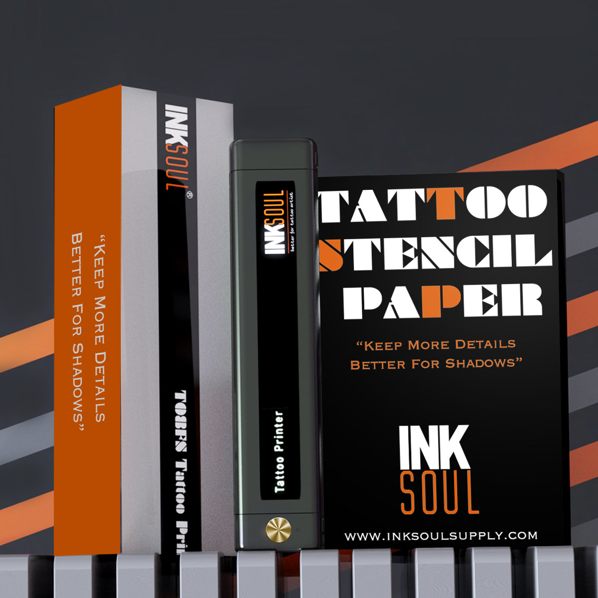 INKSOUL® T08FS Wireless Tattoo Transfer Stencil Printer-Can print shadows