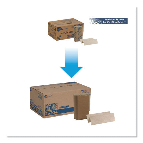 Pacific Blue® Multifold Paper Towels, 1-Ply, Brown, 4,000 Towels (23304)