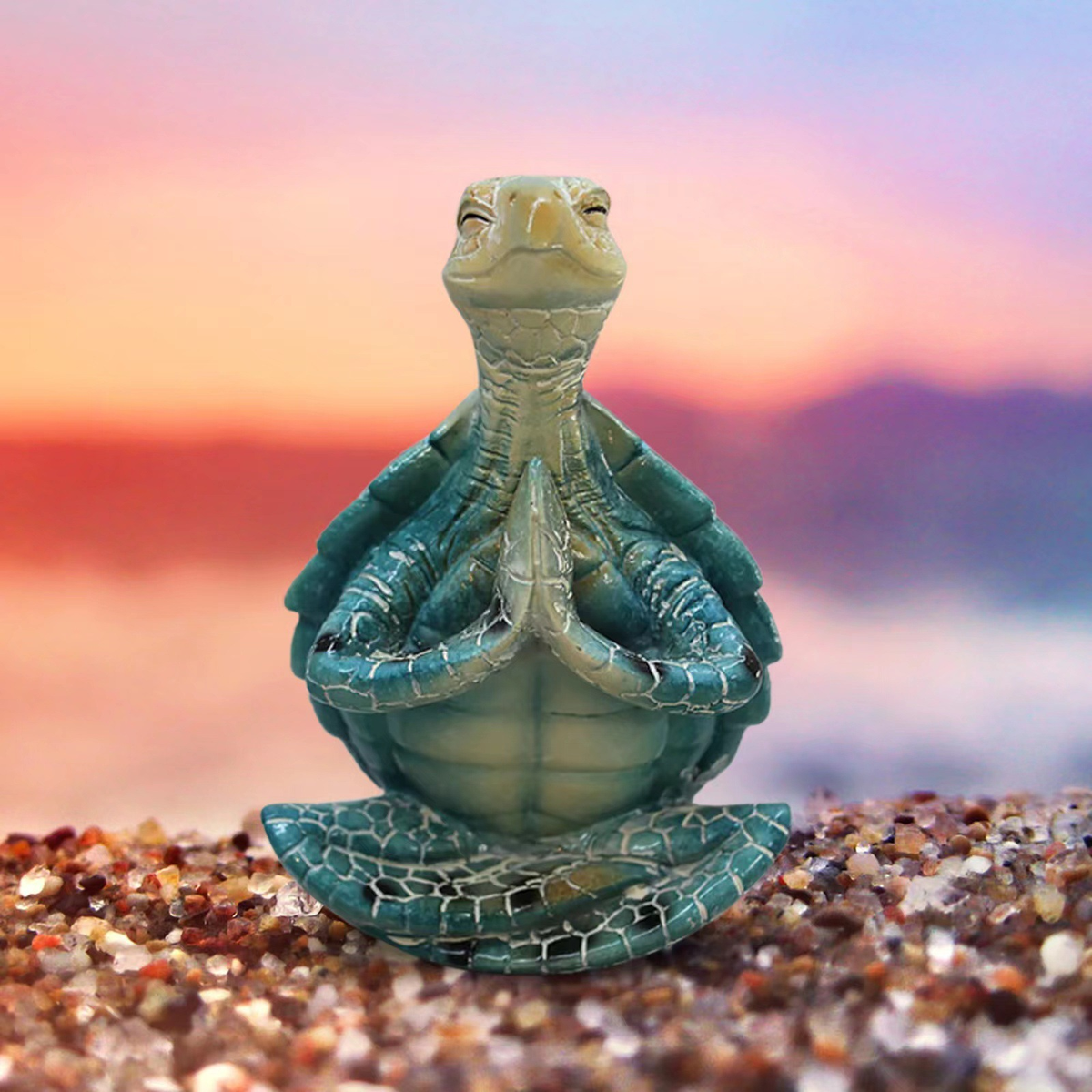 Figura de tortuga meditando