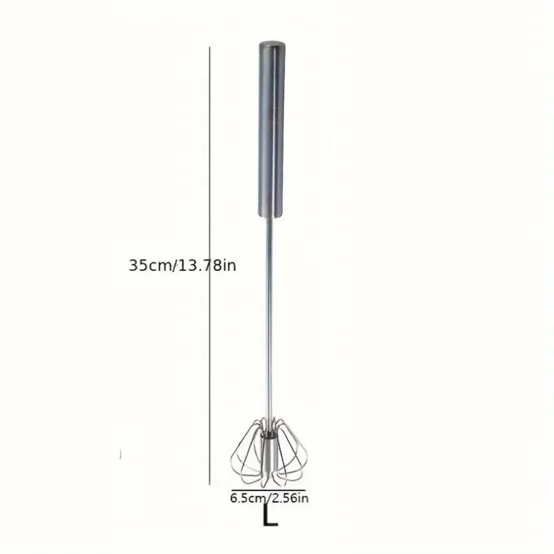 Stainless Steel Egg Beater Durable Semi-Automatic Mixer for Effortless Egg Cream Mixing Stirring and Beating for Kitchen Baking