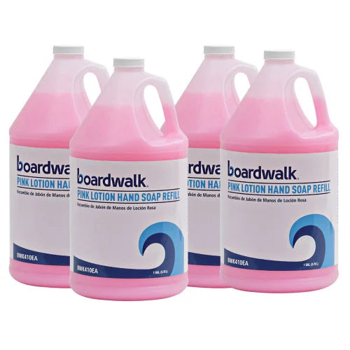 Boardwalk® Mild Cleansing Pink Lotion Soap, Cherry, 1 gal Bottle, 4/CT (BWK410CT)