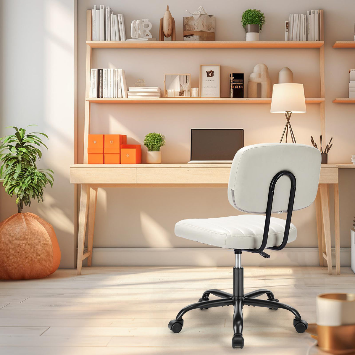 Adjustable Height 360° Rolling Swivel Computer Task Chair without Arm