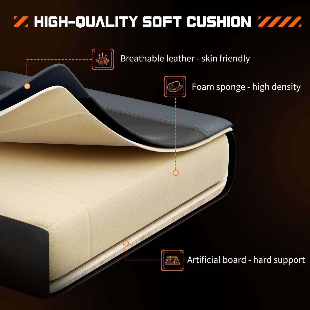 Silla Gamer para Escritorio - Ergonómica para Computadora con Reposapiés y Cómodo Soporte Lumbar, Reclinable de Piel Sintética con Reposacabezas y Reposabrazos Fijos